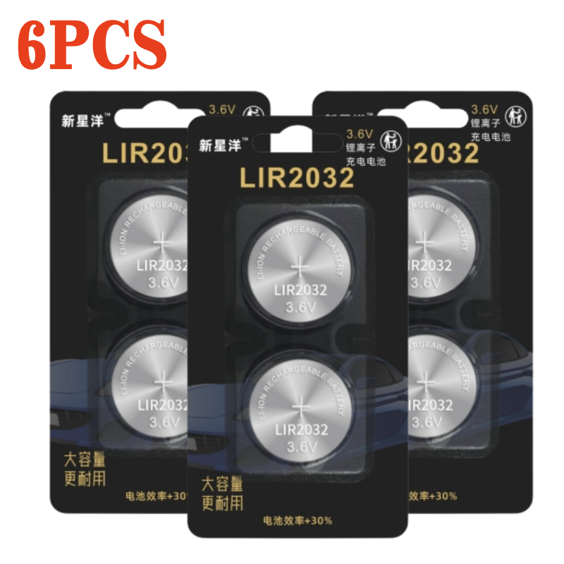 2-10 pezzi 3.6v lir 2032h batteria a bottone ricaricabile versione ad alta capacità delle batterie a bottone al litio lir 2032 sostituiscono  cr2032: Oro
