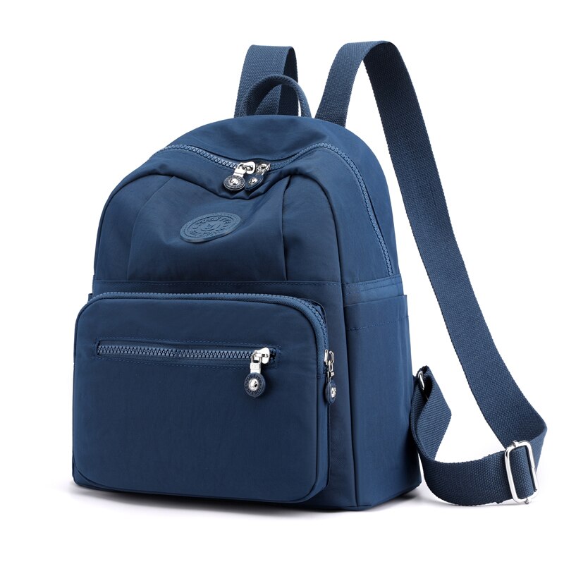 Vento Marea Travel Women Backpack Casual Waterproof Shoulder Bag Female Nylon Black School Bag For Teenage Girl: Deep blue bag
