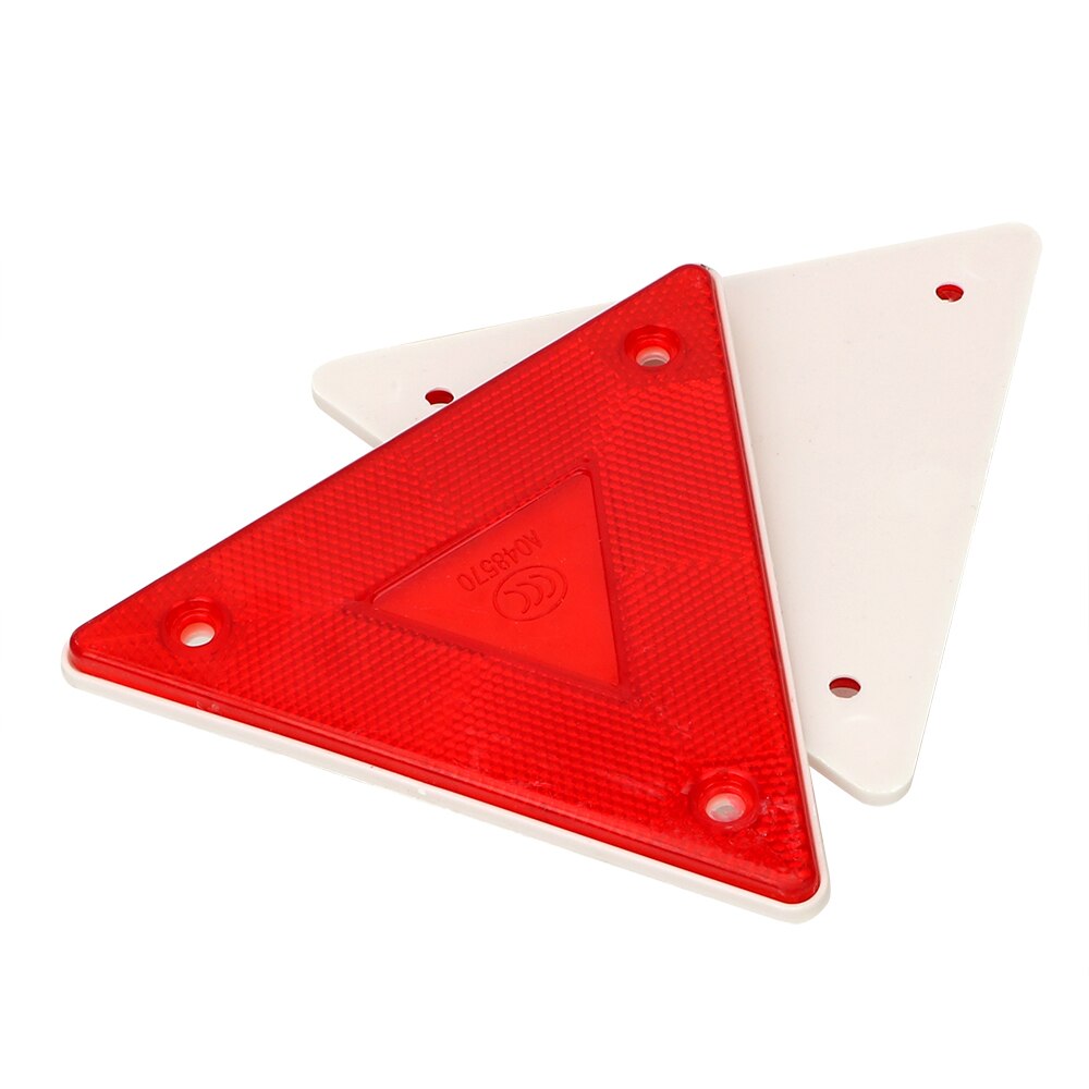 2 Pieces Safety Triangle Warning Reflector Stop Warning Sign Truck Plate Rear Light Red Reflective Sign Board