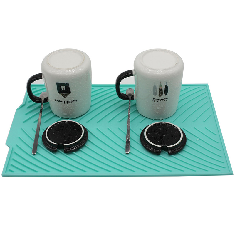 Tapis de vidange antidérapant en Silicone, tapis de séchage pour casseroles de cuisine, tapis de vidange Anti-brûlure, dessous de verre, ustensiles de cuisine