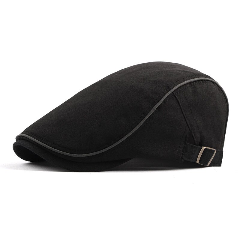Fibonacci Platte Krant Cap Voor Mannen Vrouwen Flatcap Lente zomer Baret Hoed Britse Warme Vintage Franse Caps En Cabbie hoed: Black