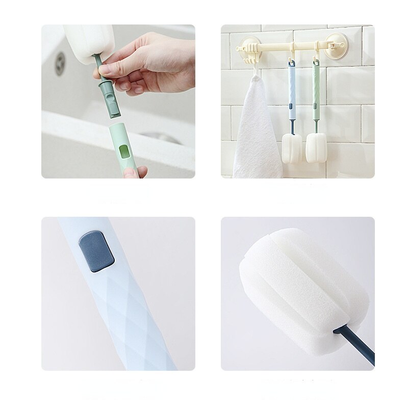 Abnehmbare Schwamm Baby Tasse Flasche Pinsel Küche Reinigung Werkzeug Flasche Reinigung Reinigung Pinsel goupillon escovas de garrafa
