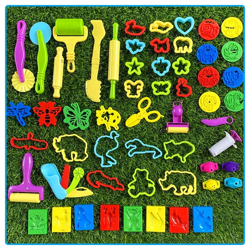 DIY Slimes Play Dough Tools Accessories Plasticine Dinosaur Animal Model Clay Kits Soft Clay Cut Sets Toys for Children: Kids Toys M