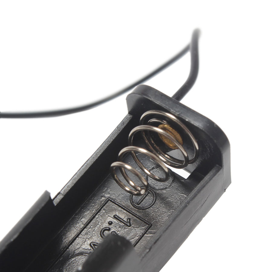 1Pcs AA Battery Holder Plastic Case Storage Box Black Battery Compartment Holder With Wire Lead ON&OFF Button