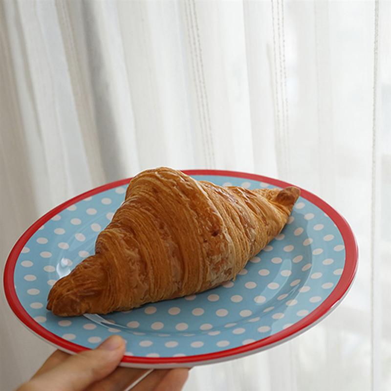 Plato de almacenamiento de forma redonda de 9 pulgadas, plato para cena, fruta, Sushi, aperitivo, postre, pastel, bandeja de pastelería, vajilla de cocina, decoración