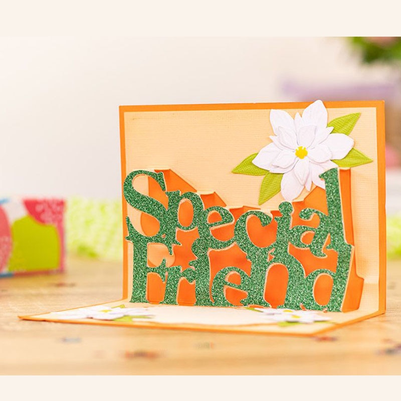 Pop-Up Woord Gelukkige Verjaardag Metalen Stansmessen Voor Scrapbooking En Kaarten Maken Craft Die Cuts