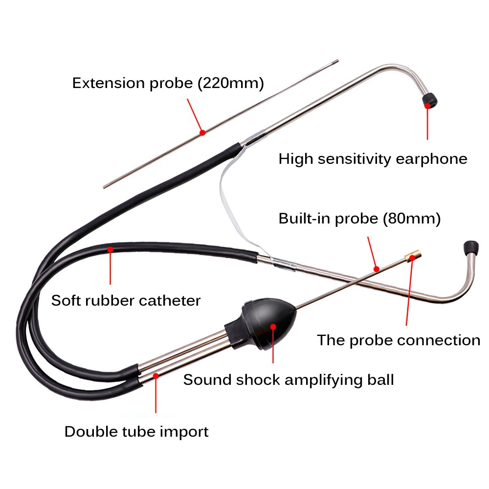 Buy Auto Mechanics Stethoscope Engine Hearing Device test car Tool New