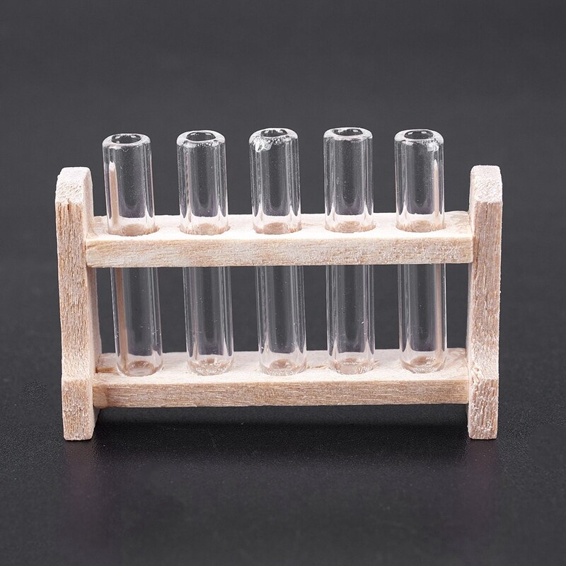 Dollhouse Miniature 1:12 Toy laboratory test tube rack set L 3.7cm