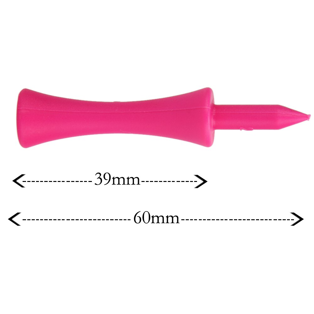 100pcs/Pack Pink Plastic Castle Step Grad Golf Tees up Height 39mm Golf Accessories for Golf Enthusiasts and Training