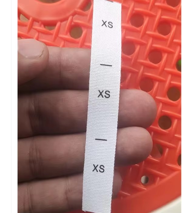 50 stuks Wit katoen Dubbele Maat Label voor volwassen XS/S S/M M/L L/XL XL/2XL Print Doek Maat Etiketten: Dull