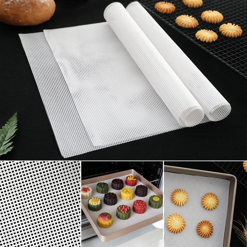 6 størrelser silikone bagemåtte høj temperaturbestandig ovnplade til brød / buscuit / mooncake silikone damper non-stick pad