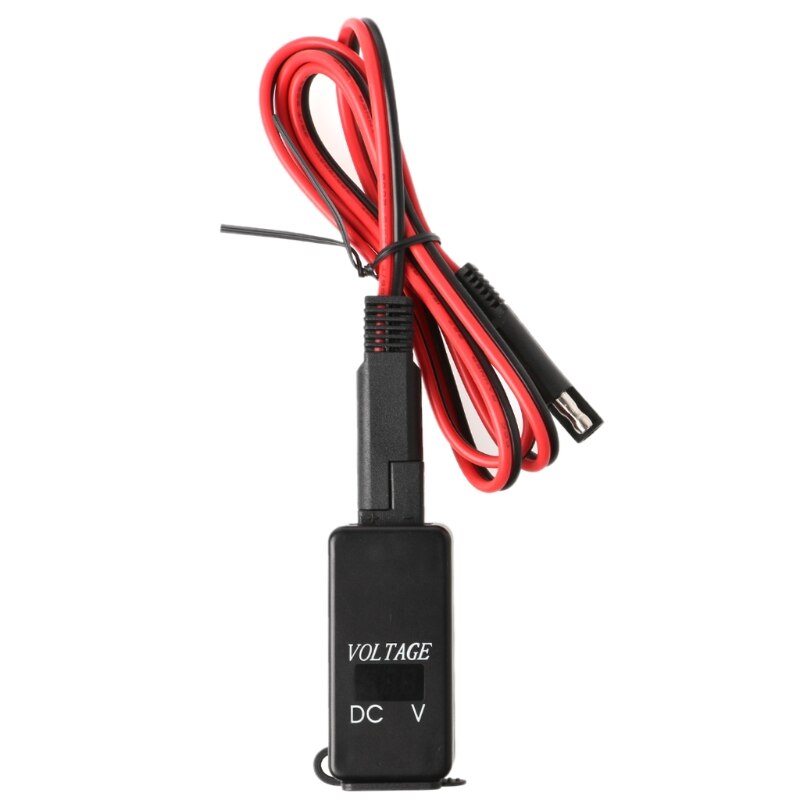 Waterproof 12V Car Motorbike SAE To USB Charger Voltmeter for Cell Phone Tablet