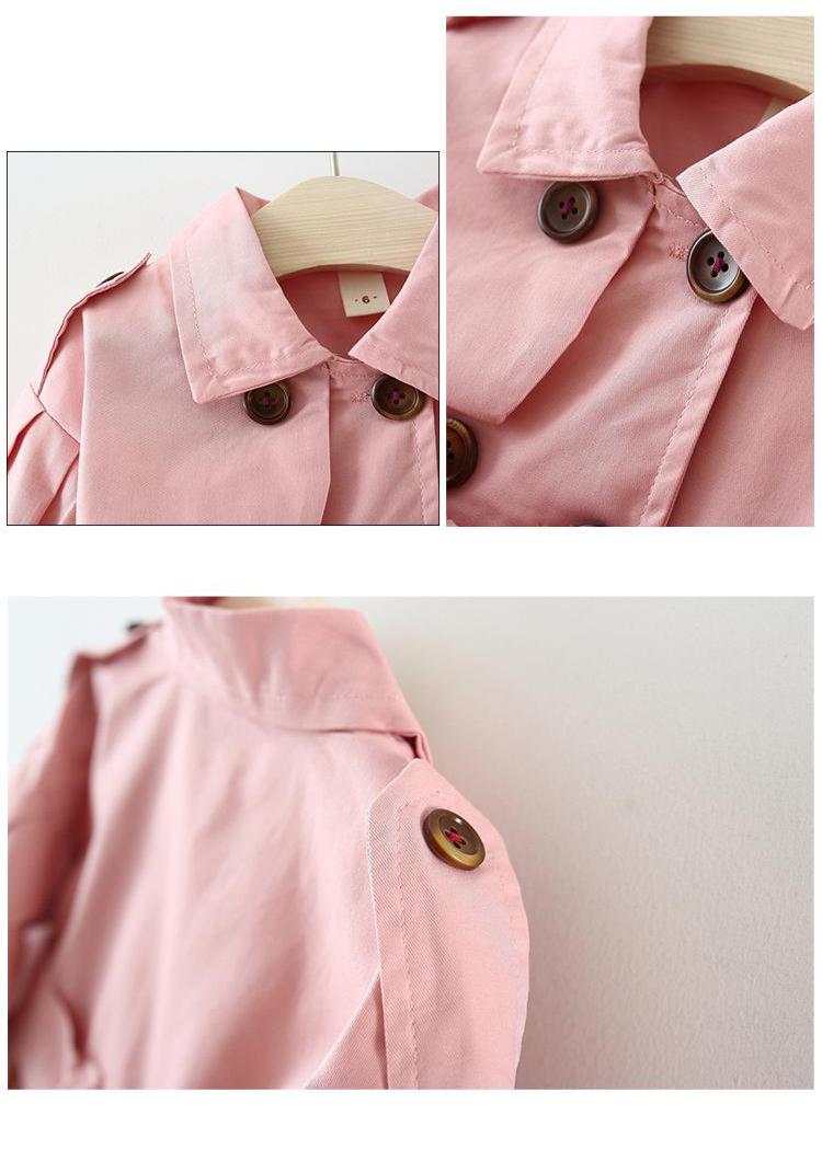 Anorak de primavera para niños, gabardina rosa para niñas, Ropa para Niñas, gabardina, abrigo de manga larga para niñas pequeñas