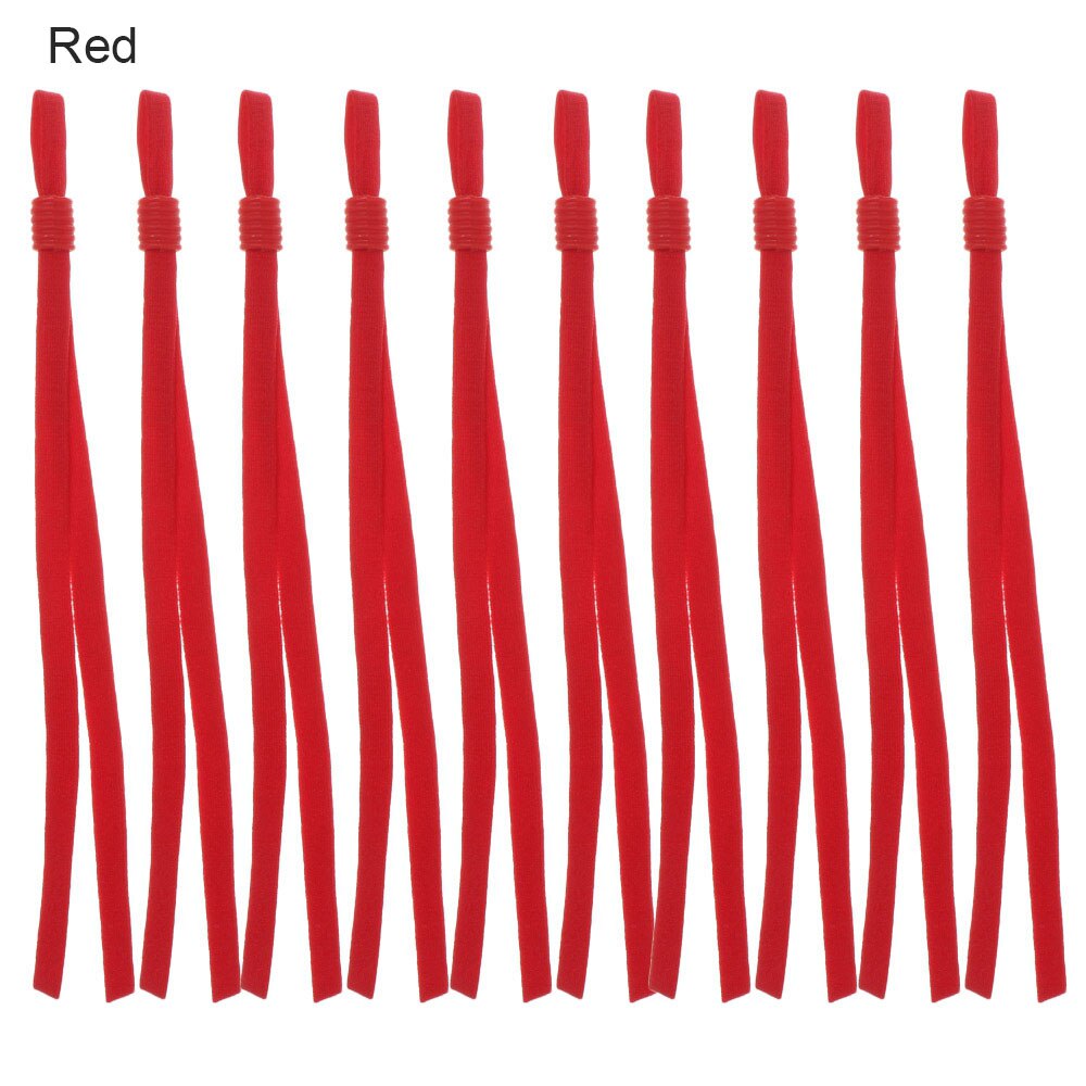 50PCS Candy Farbe Einstellbar Maske Schnalle Masken Befestigung Band Schnur Elastische Nähen Seile DIY Handwerk Mund Masken Schal Seil string: Red