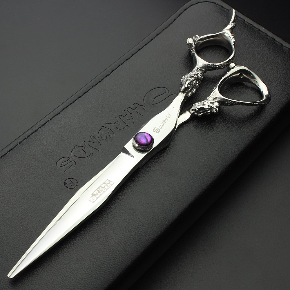 7 8 inch hairdressing cutting scissors high end purple jewel shape haircut scissors hair salon scissors tools makas