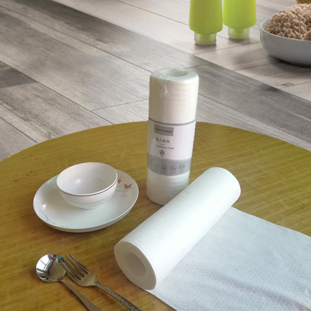 Tissu de cuisine jetable rouleau papier essuie-tout Non-tissé tissu humide et sec chiffons paresseux