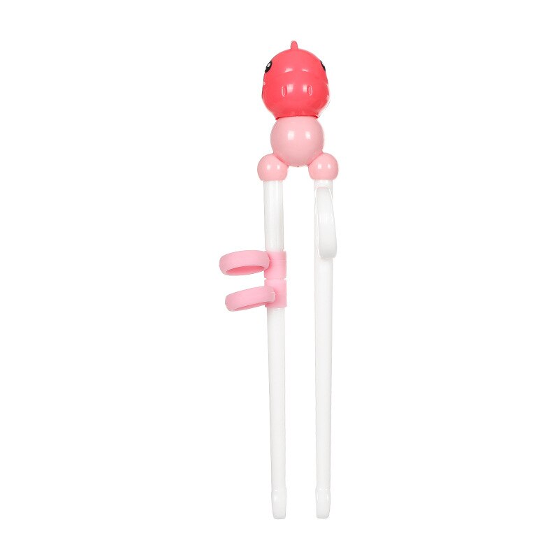 Leuke Baby Leren Eetstokjes Cartoon Dier Beginner Chopstick Servies Siliconen Abs Eetstokjes Kinderen Eten Training Helper: F