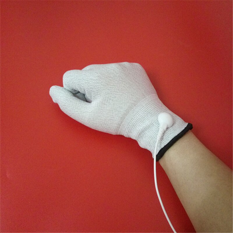 Elektro Handschuhe Physiotherapie Handschuhe Massage Instrument Draht Handschuhe Spezielle Grau Silber Faser Handschuhe