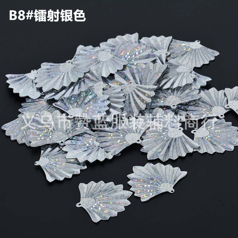 35 × 37mm waaiervormige kralen pailletten diy handgemaakte kleding accessoires materiaal feestdecoratie pailletten  jj386: B8