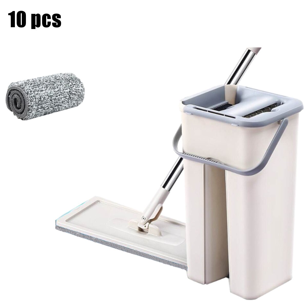 Spray Automatic Spin Mop Avoid Hand Washing Ultrafine Fiber Cleaning Cloth Home Kitchen Wooden Floor Lazy Fellow Mop: 10pcs