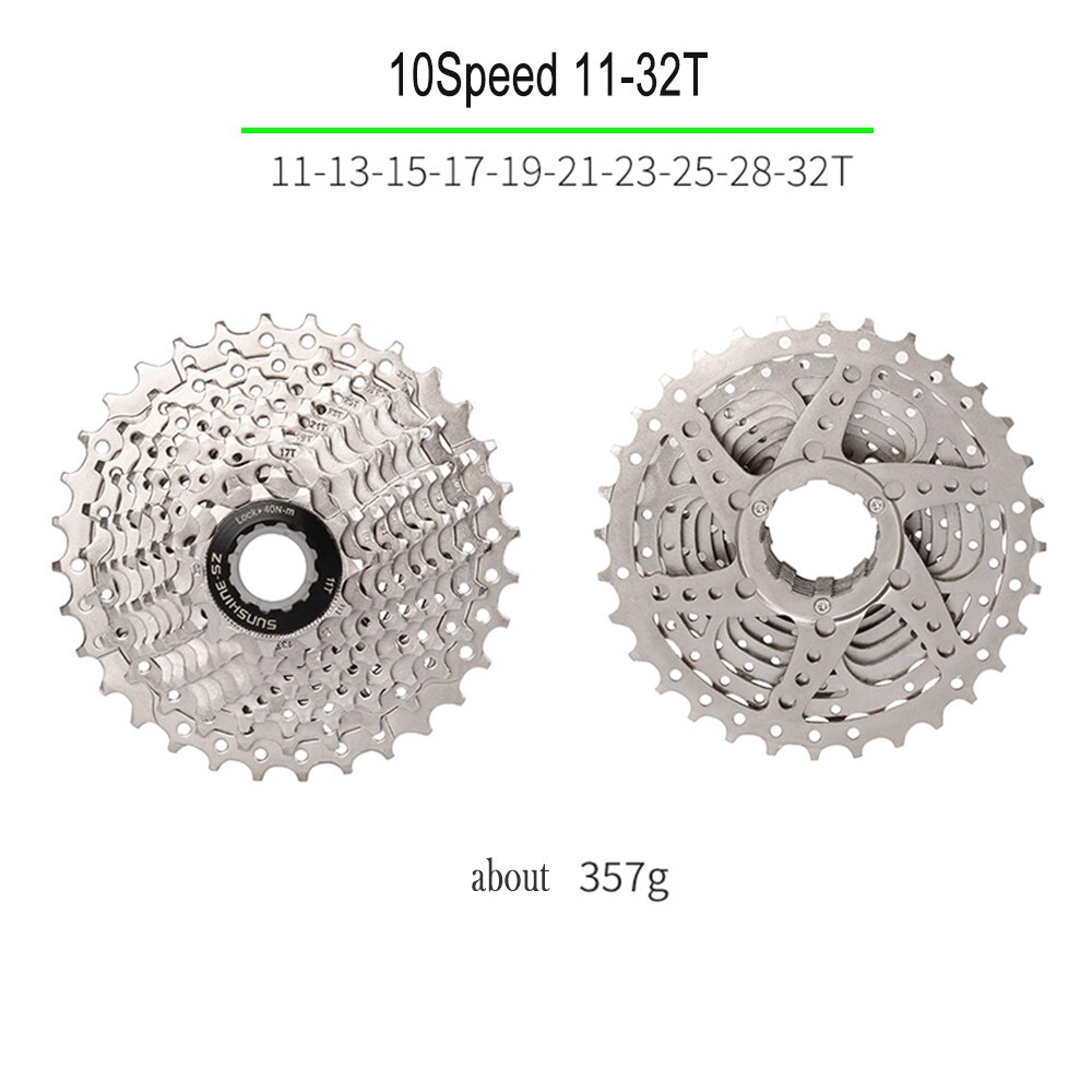 SUNSHINE-Cassette de 10 velocidades para bicicleta de carretera, piñón libre Compatible con piezas 5600 5700, 11-25T/28T/30T/32T, 10V: 10S 11-32T