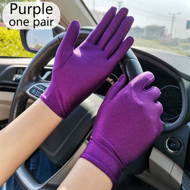 Guantes de encaje calados para protección solar, encaje delicado patrón Jacquard, accesorios de boda: 2