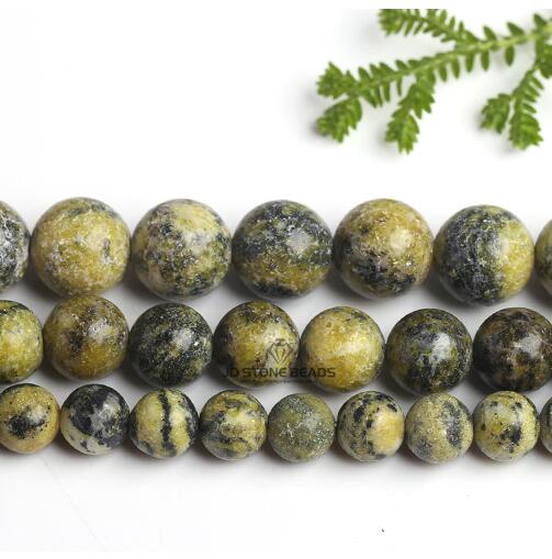 JD Stone Beads Natural Yellow Grass Turquoises Semi-Finished Handmade Bracelet Beads Accessory For Jewelry making