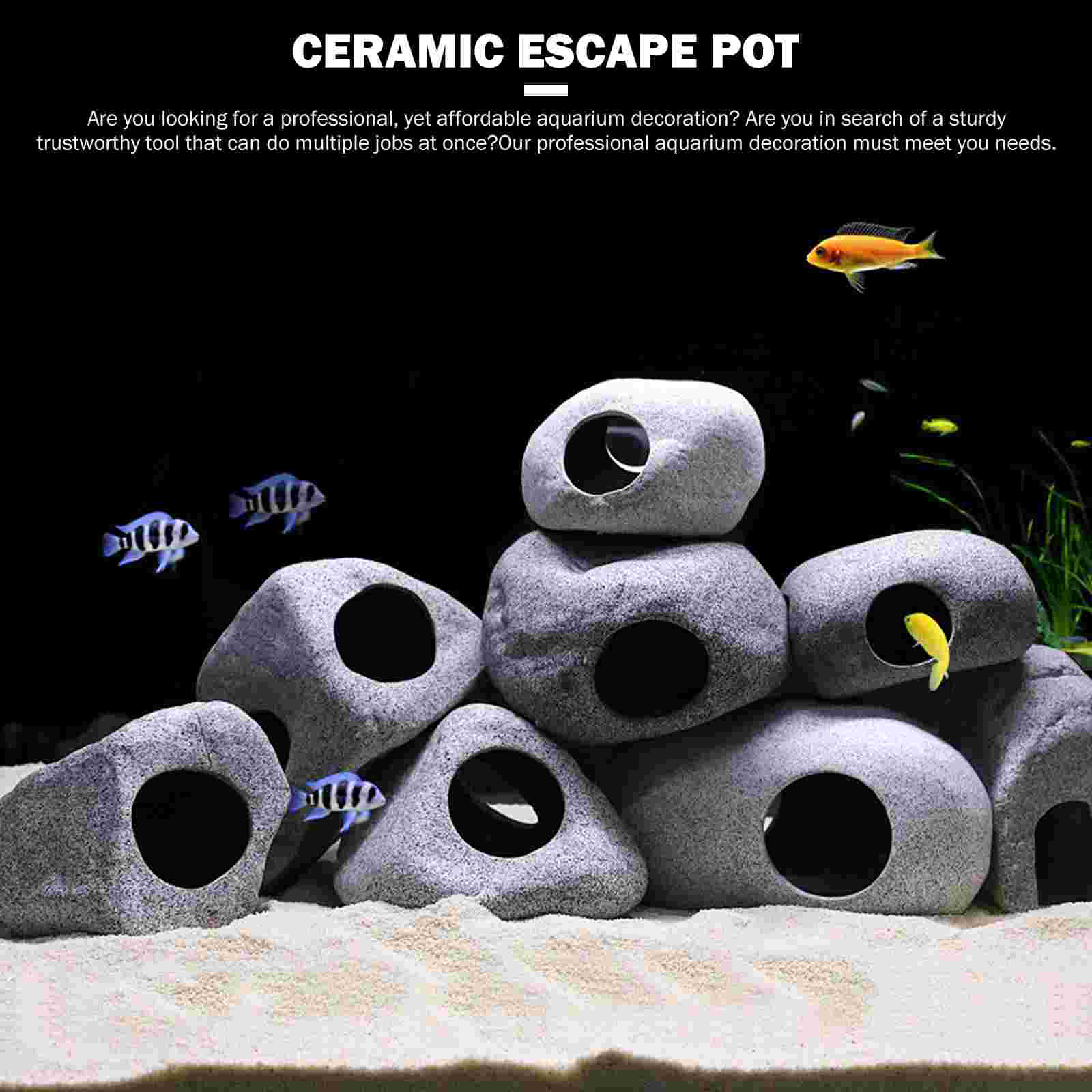 Keramische Vis Eluding Huis Verbergen Tank Grot Aquarium Garnalen Versiering Decoraties ornamenten Fokken Grot Huisdier Producten Veilig