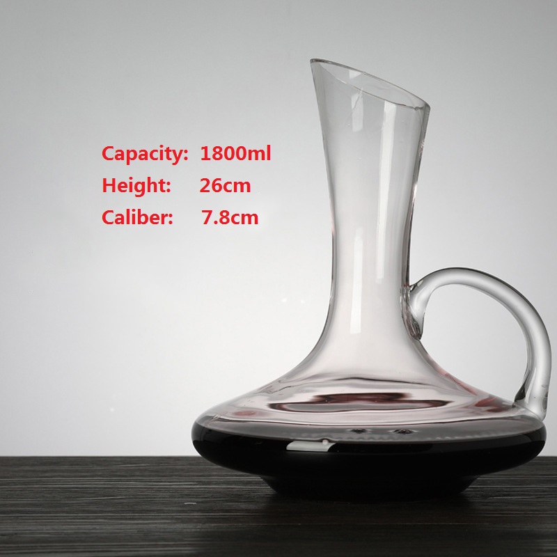 1800ML Big Decanter Handmade Crystal Red Wine Brandy Champagne Glasses Decanter Bottle Jug Pourer Aerator For Family Bar: GB-14