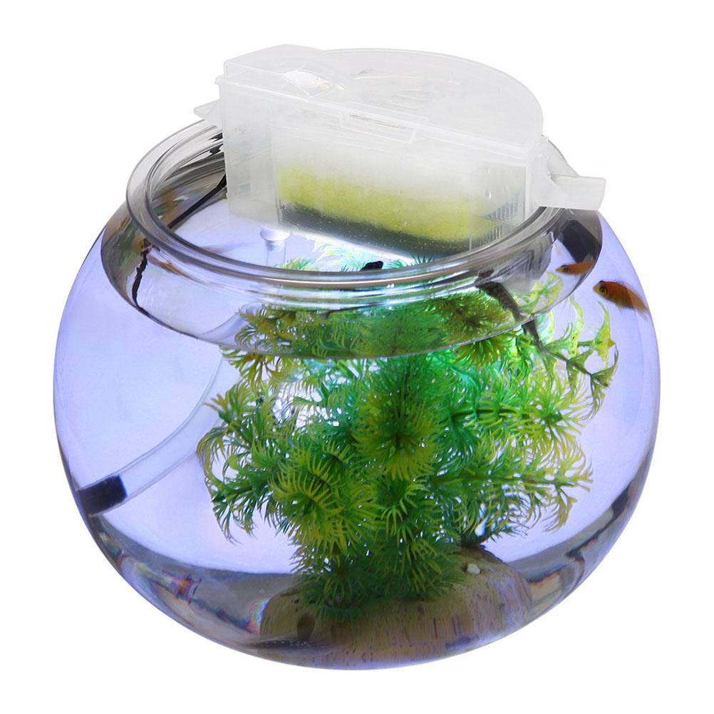 Spherical Fish Tank 17cm Diameter Clear Plastic Aquarium Portable Desktop Small Pet Bowl Goldfish Turtle Keeper