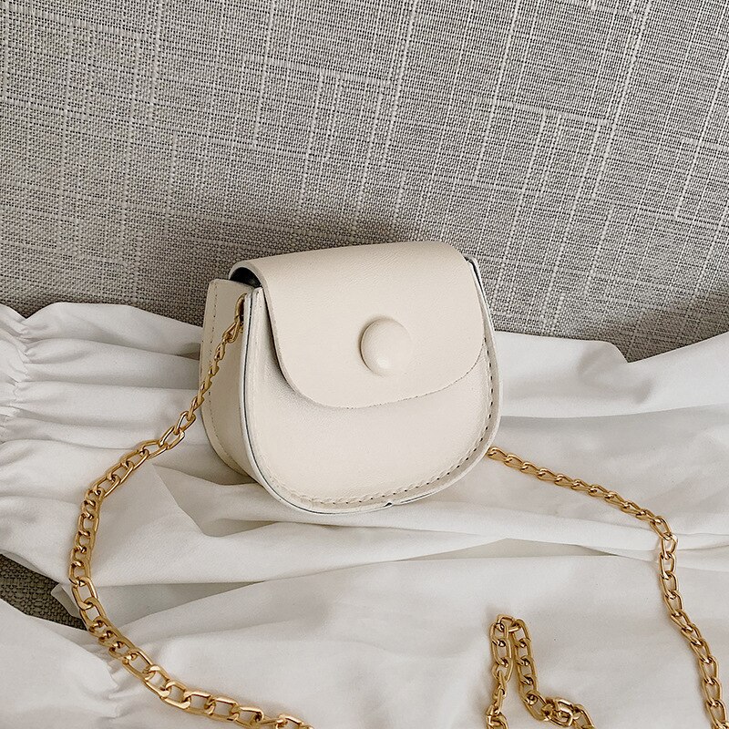 Saco de luxo mini corrente cor pura simplicidade pequeno couro macio saco sela das mulheres 2021 moda ombro sac nova bolsa e bolsa: White