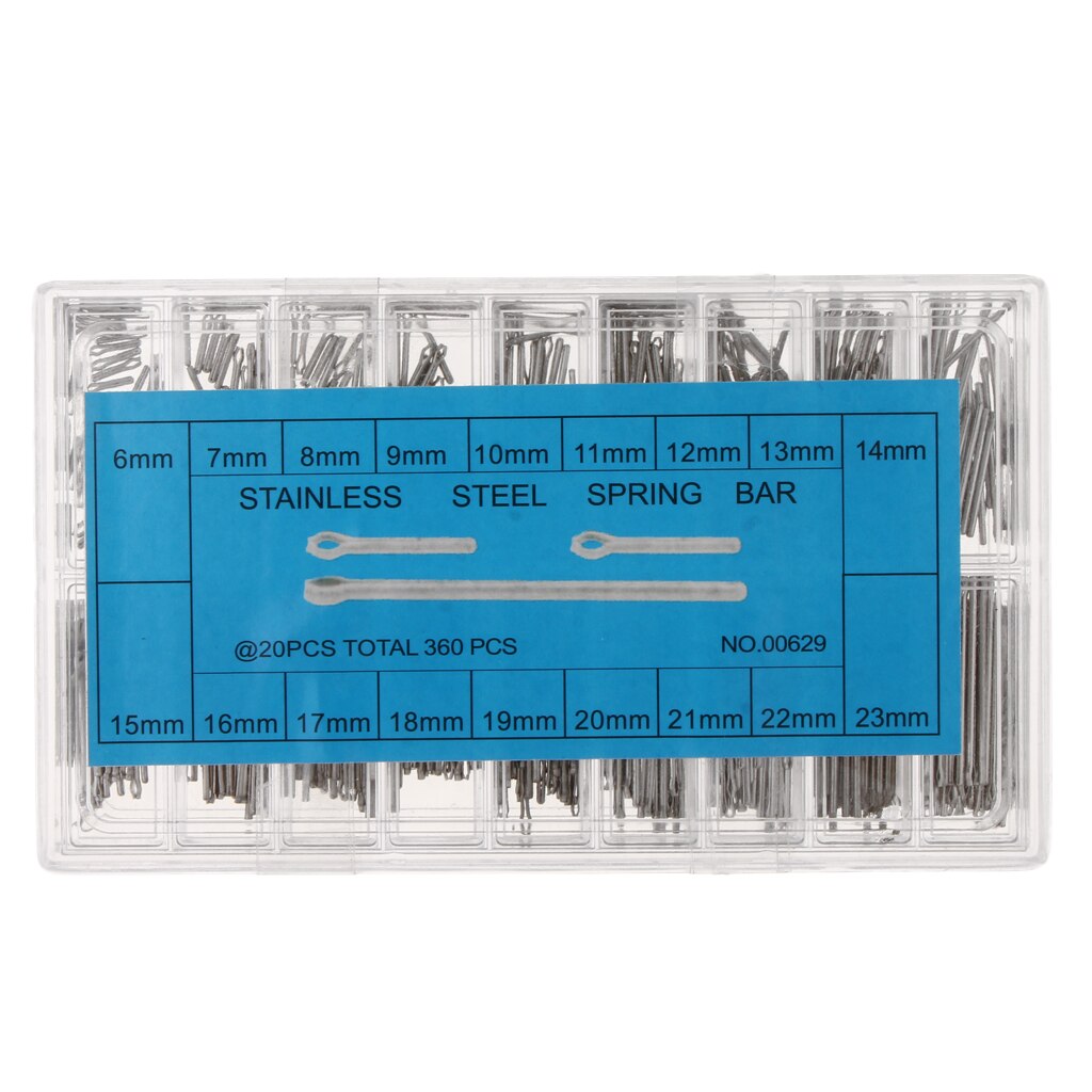 360pcs Stainless Steel Watch Band Link Cotter Pin With Plastic Storage Box