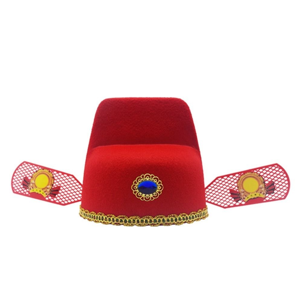 Sombrero de cultura china, sombrero antiguo, gorra de novio, sombrero de estilo chino, gorra de gasa negra, gorra de estudiante número uno, accesorios Hanfu: Verde militar