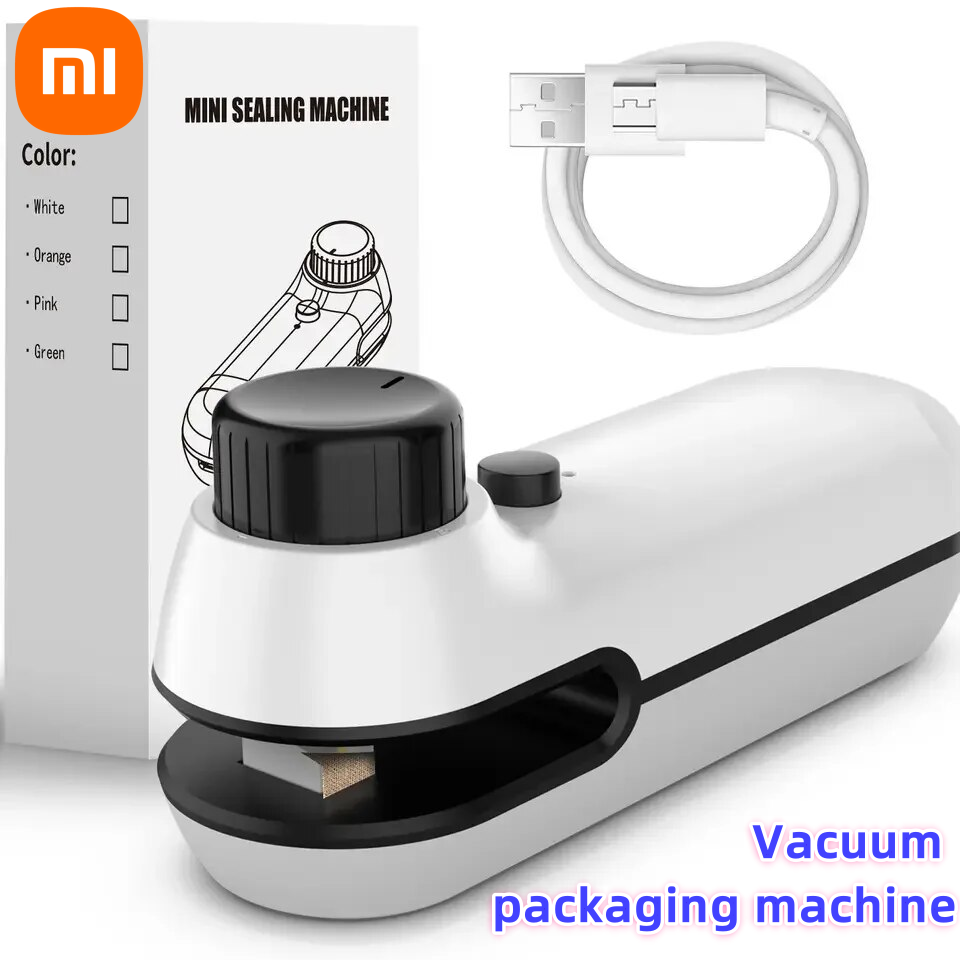 Xiaomi Oplaadbare USB 2-in-1 tas Mini Heat Sealer Opbergtas Plastic pakket Snack Sealer Clip Bag Handheld Heat Sealer Bag