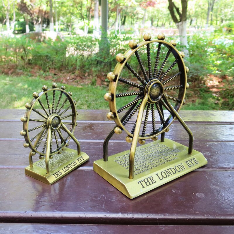 Vintage London Eye Ferris Wheels Model Metal Building Model Crafts DIY Architecture Model Toys for Children Adults 3 Sizes