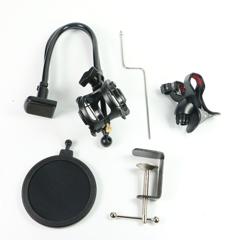 Support de Microphone et téléphone 3 en 1, avec filtre, Long bras Flexible réglable à 360 degrés: Default Title