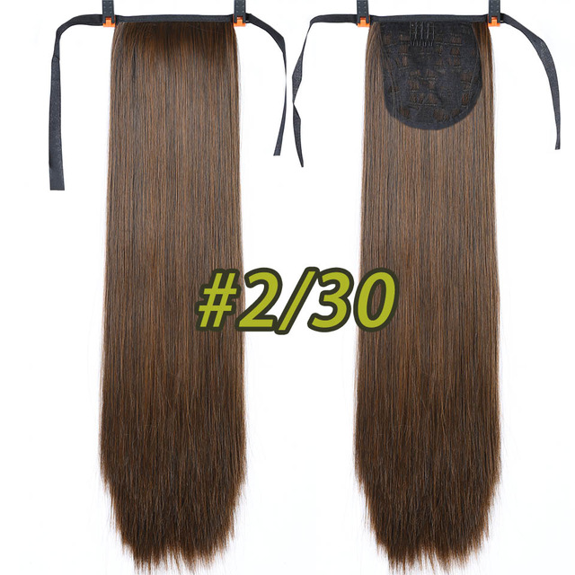 LUPU-coleta de pelo superlarga y recta de 85CM, postizo con cordón, Clip sintético, extensiones de cabello de fibra de alta temperatura: 2M30
