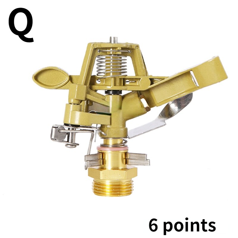 4 points 6 points plastic lawn sprinkler rocker 360-degree rotating sprinkler lawn sprinkler heads: Q