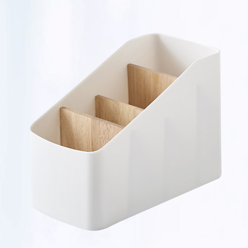 1PC Wood and Desktop Storage Basket Multi-Compartment Storage Box Detachable Slot Style Organizer for Home Offi