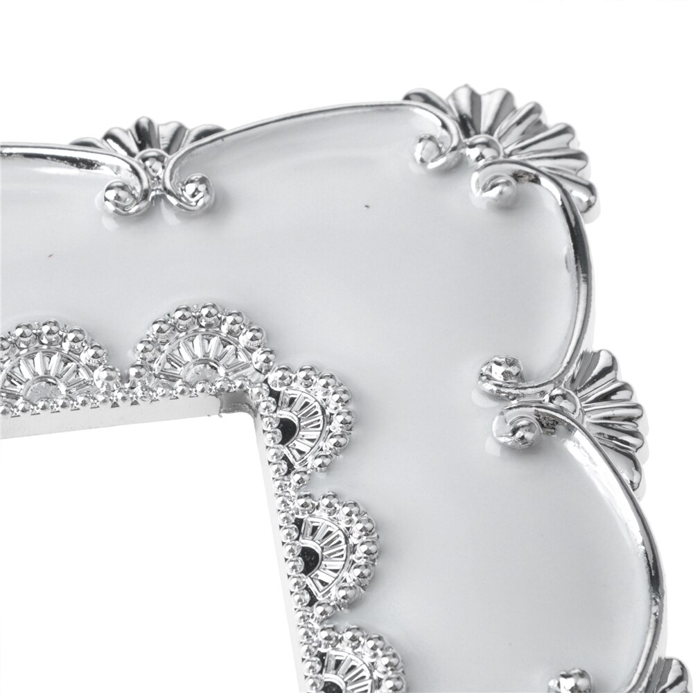 Single Light Switch Plate Cover Surround Socket Finger Panel Covers For Home Decor Silver + White Plastic 8.8*8.8cm