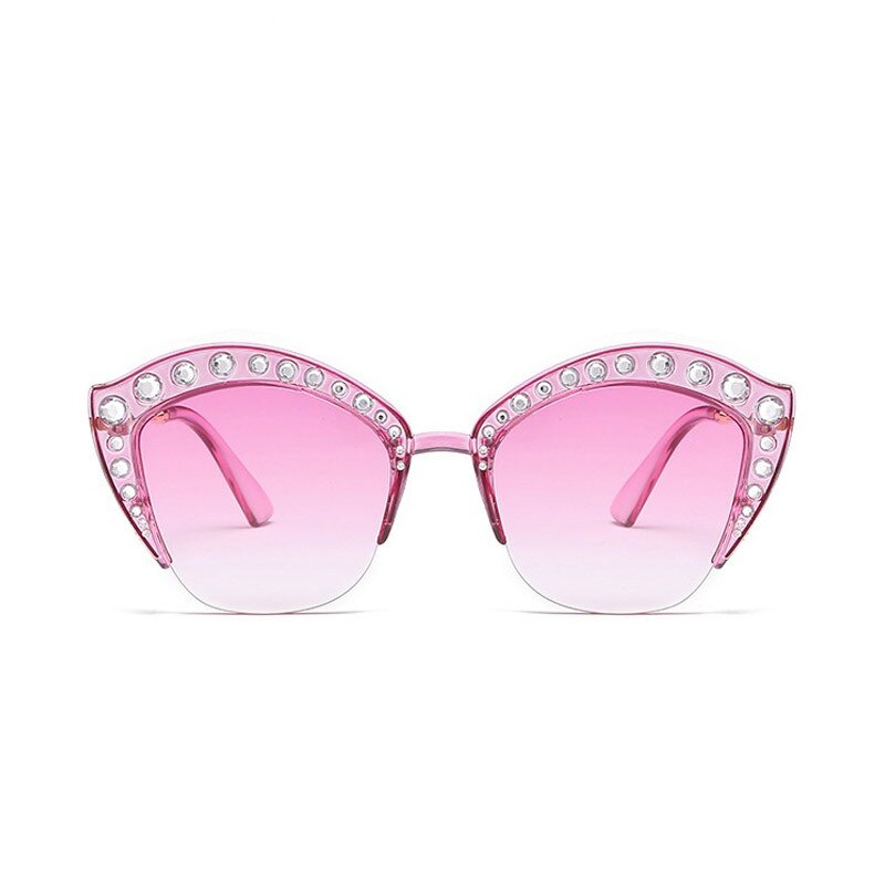 Merkki kissansilmä vaaleanpunaiset aurinkolasit naisen varjostimet peili naispuolinen tekojalokivi aurinkolasit naisten pinnoitteelle gafas  uv400: D399 violetti violetti