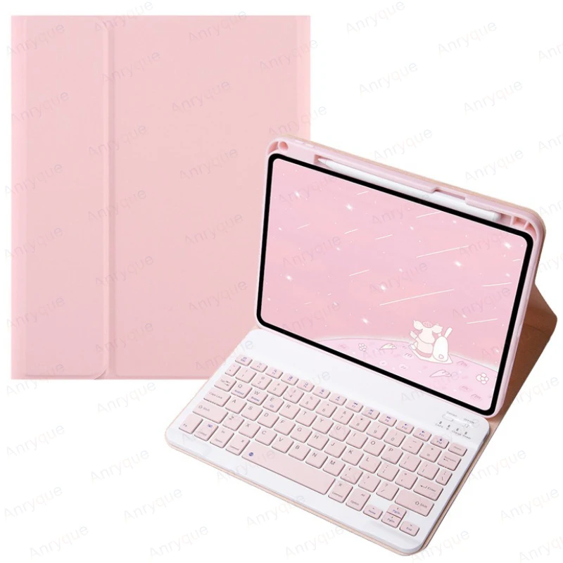 Draadloze Toetsenbord Case voor iPad Air 11 ''M2 2024 Air 6e Generatie met Potlood Houder Afneembare Toetsenbord cover Funda