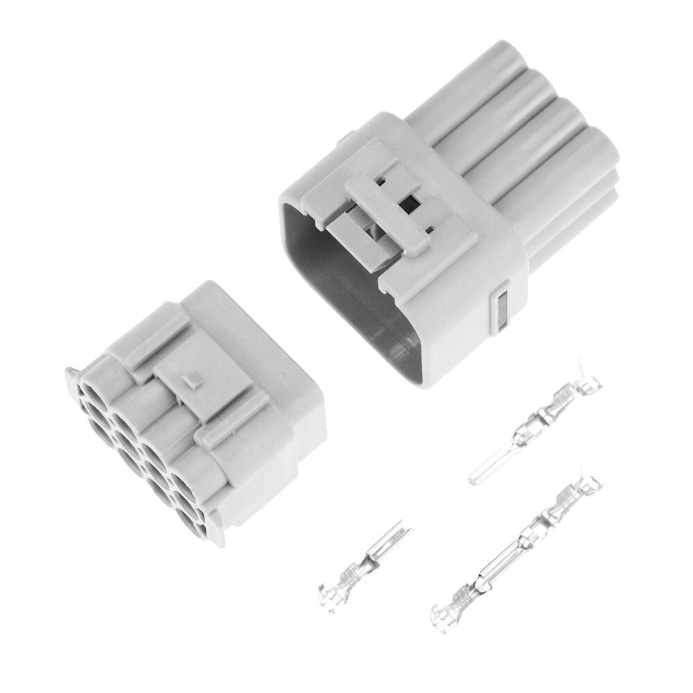 1Set 12 Pin Way Sealed Electrical Wire Connector Plug Set Male/Female Waterproof 2.2mm to 2.5mm Dupont Terminal Kit for Car Auto