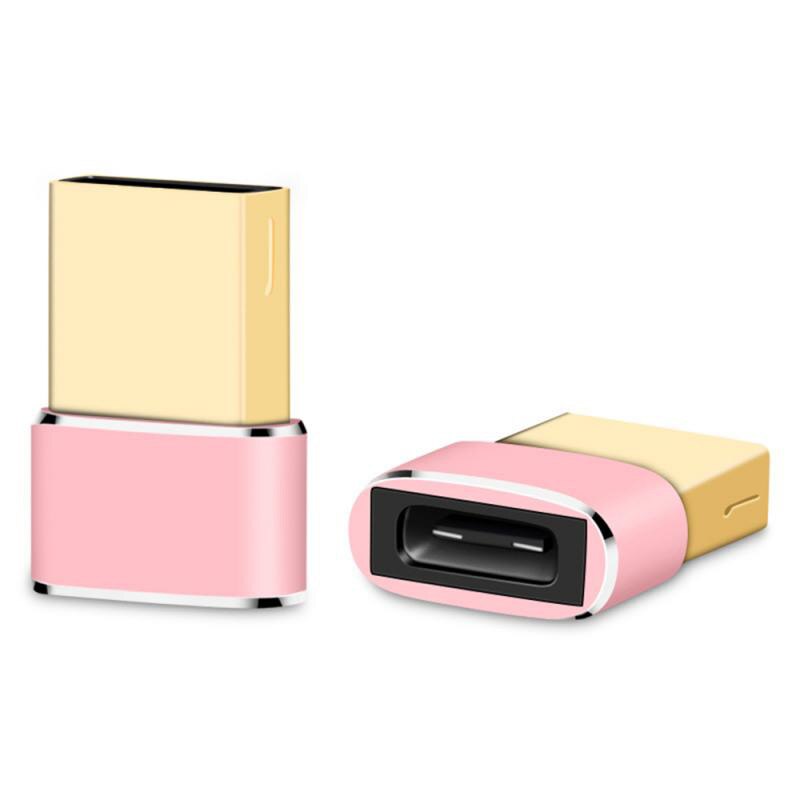 Adaptador de Cable Usb 3,0 macho A Usb 3,1 tipo C hembra OTG, convertidor de sincronización de datos para Samsung y Macbook: pink