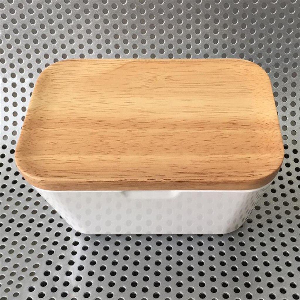 Beurrier moderne en bambou avec couvercle, de taille parfaite pour les beurrier de Style européen