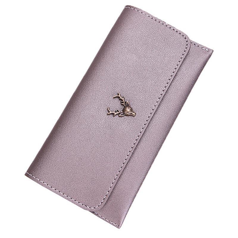 Wysokiej jakości PU skórzany portfel damski moda na co dzień przycisk monety portfel z saszetką na karty portfel sprzęgła kiesa wystrój łosia torba nowy przyjeżdża: lekki purpurowy
