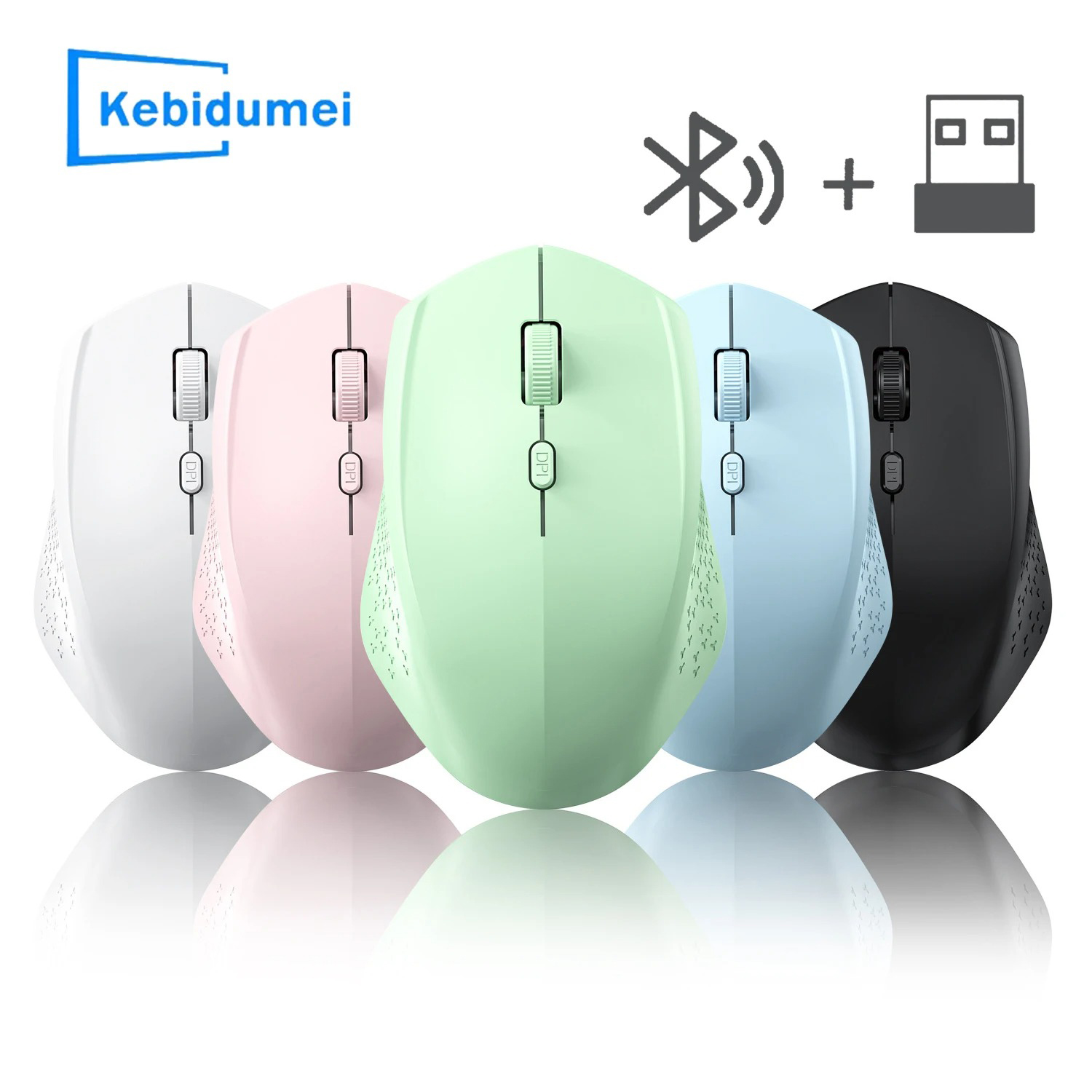 2,4G/Bluetooth Dual Modus Drahtlose Mäuse 1600 DPI Wiederaufladbare Ergonomische Stille Maus Für Desktop/Laptop/iPad computer zubehör