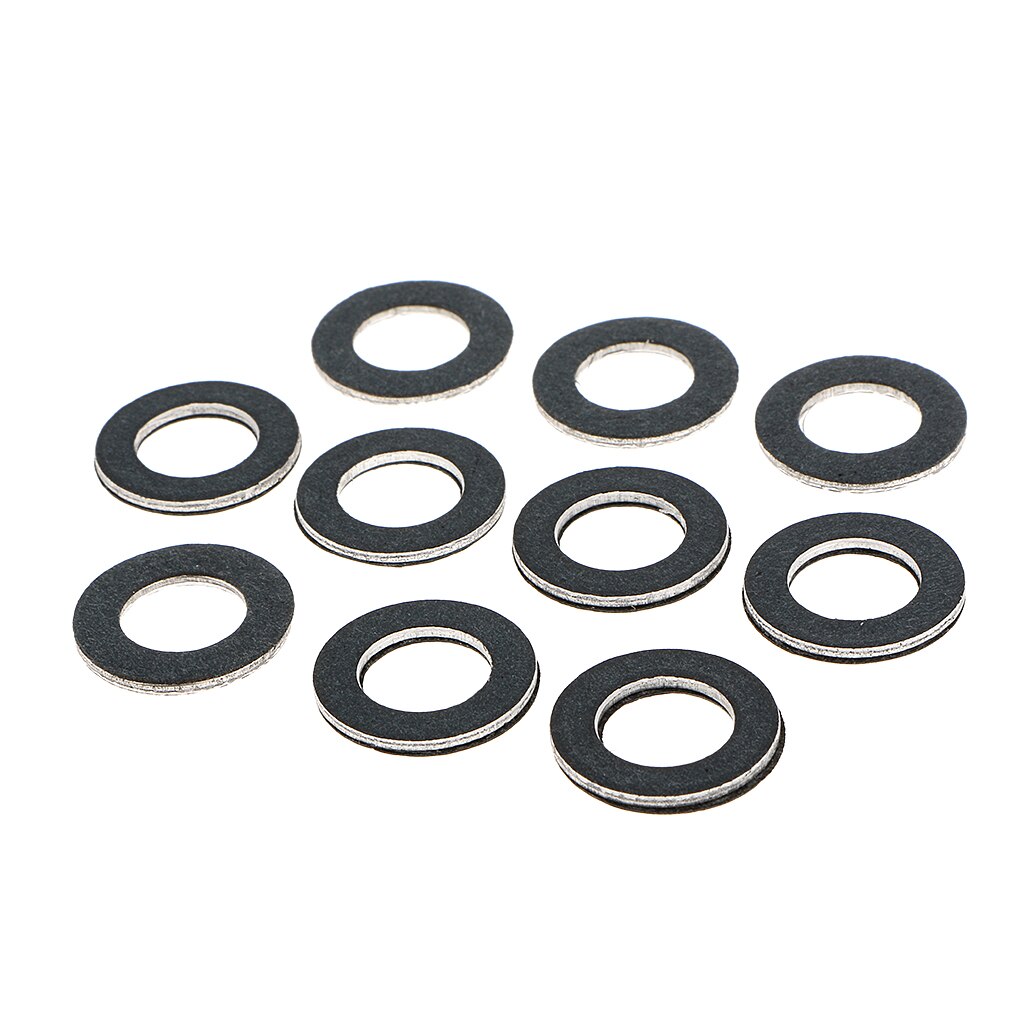 10pcs Metal Oil Drain Plug Crush Washer Gasket for Toyota 90430 - 12031