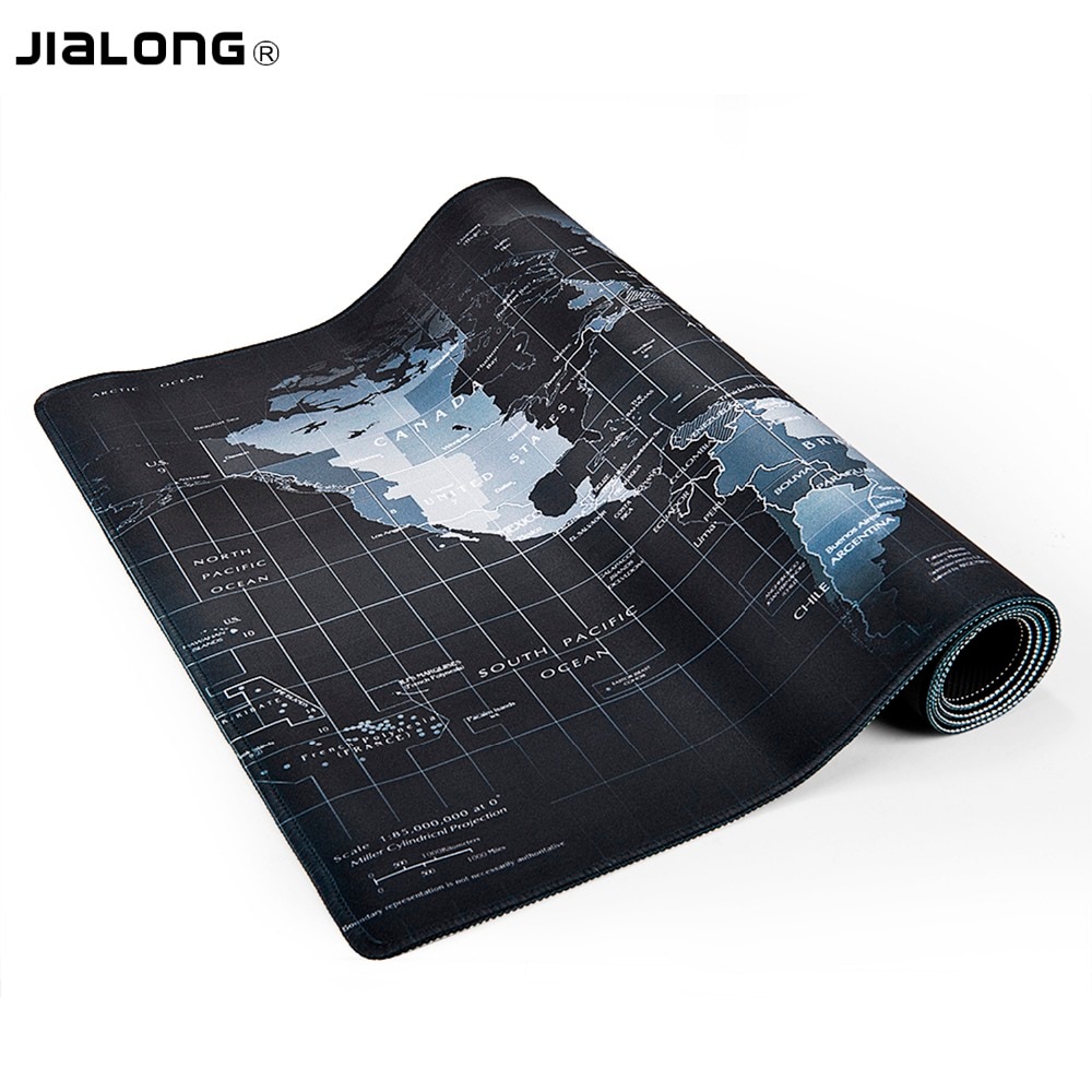 JIALONG World Map Pattern Gaming Mouse Pad Large Computer Mause Pad Notebook Gamer Mousepad Gaming Mouse Mats for Men Gamer