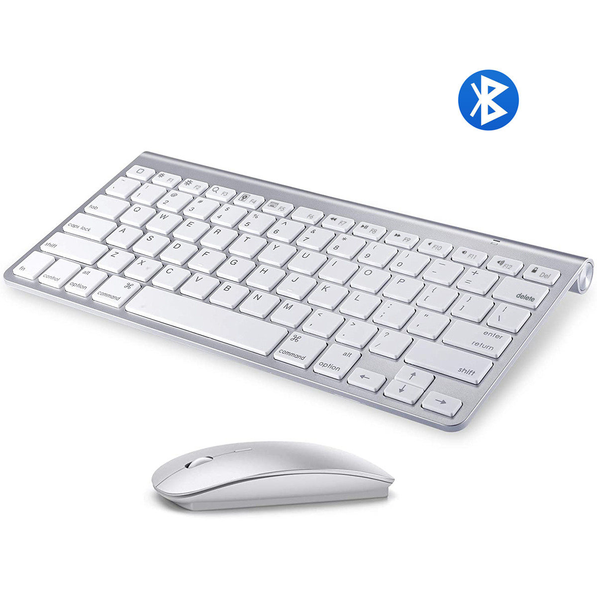 Portable Ultra Slim Mute Apple Style Bluetooth Keyboard Mouse Low Noise Wireless Keyboard for IOS Windows Android